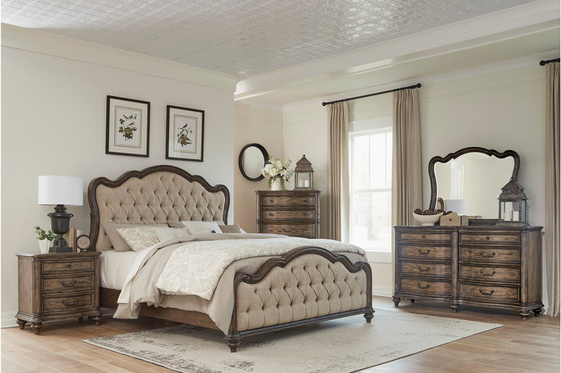 Heath Court brown oak bedroom set