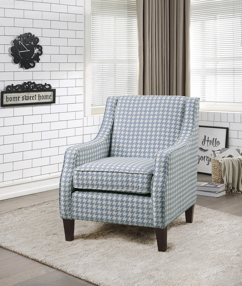 Fischer houndstooth pattern accent chair