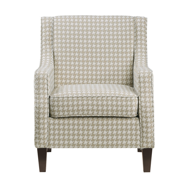 Fischer houndstooth pattern accent chair