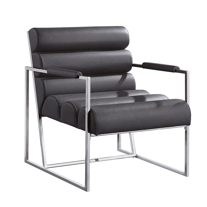 QFMZ-1143C-GY | Accent Chair & Ottoman