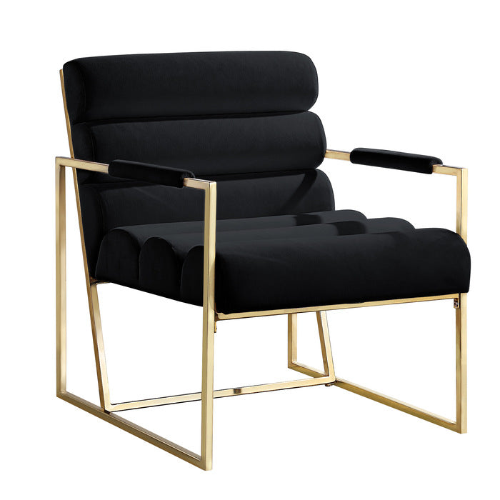 QFMZ-1143G-BK | Accent Chair & Ottoman