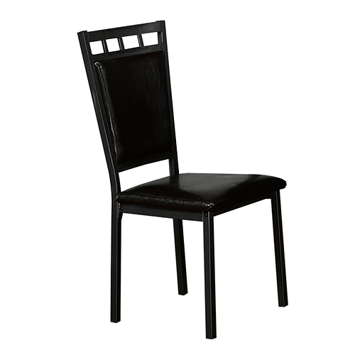QFIF-1231/1241 | 20"L Gun Metal w/ Black PU Seats Chair