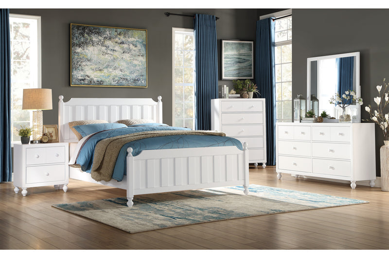 Wellsummer gray white bedroom set