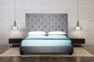 QFTT-R164 | Button-tufted Headboard, Bed & Drawer