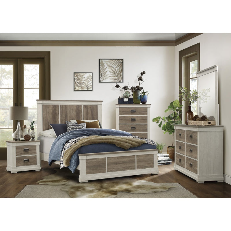 Arcadia 2-tone white gray bedroom set