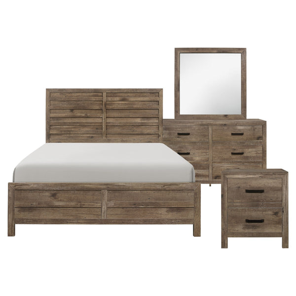 Mandan weathered pine gray bedroom set