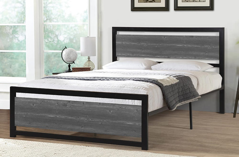 QFTT-T2233 | Grey Wood Platform Bed
