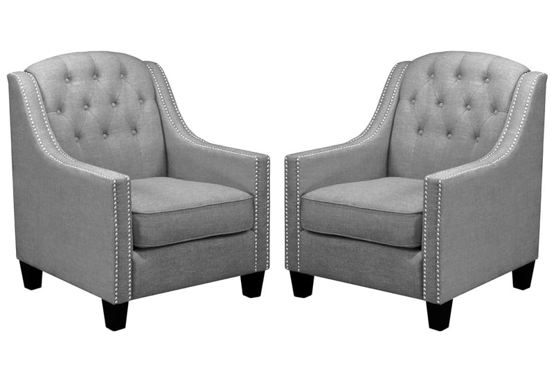 QFTT-T400G | Grey Linen Accent Chair
