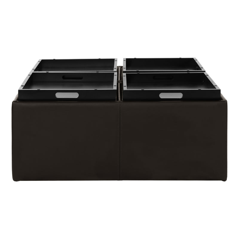 QFMZ-468PU | Kaitlyn Cocktail Ottoman with Casters