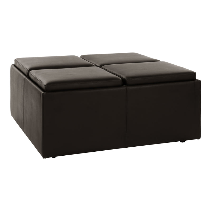 QFMZ-468PU | Kaitlyn Cocktail Ottoman with Casters