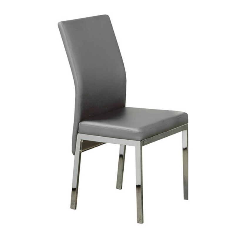 QFIF-5065 | 21"L Grey Cushion with Chrome Legs Chair