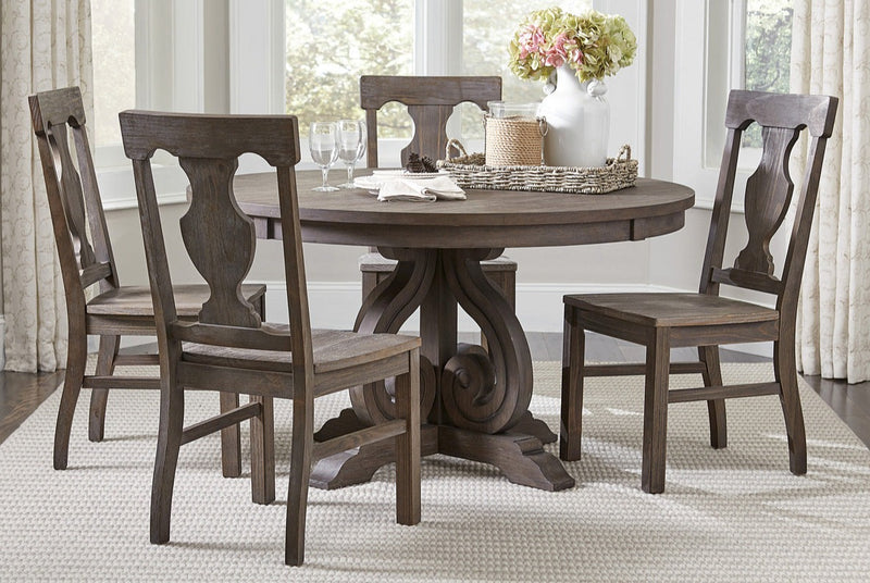 Toulon 6 pieces and 7 pieces dark brown oak dining set