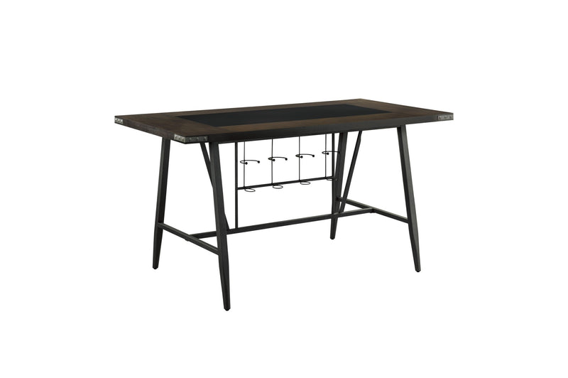 Appert 7 pieces 2-tone brown dark gray counter-height dining set set