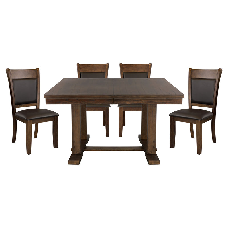Wieland 6 pieces and 7 pieces light rustic brown dining set