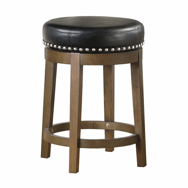 Westby 18in, 24in, 29in leather round swivel counter-height pub stool