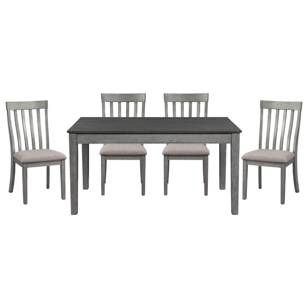 Armhurst 5 pieces and 6 pieces 2-tone gray dining set