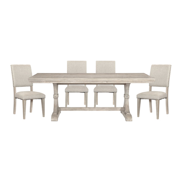 Fallon 5 pieces and 7 pieces beige dining set