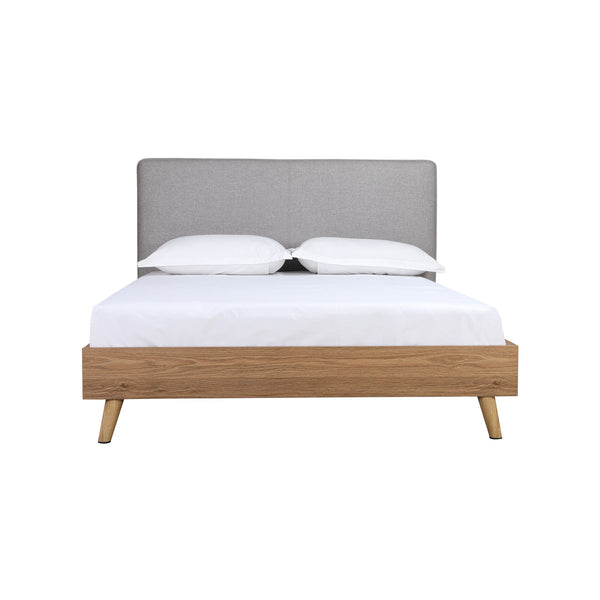 Cassidy gray fabric platform Bed