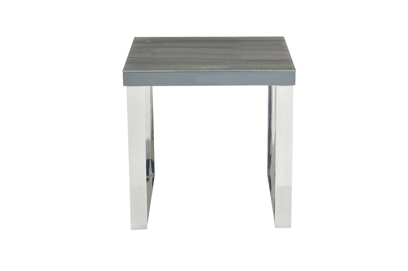Silas matte gray coffee table & end table