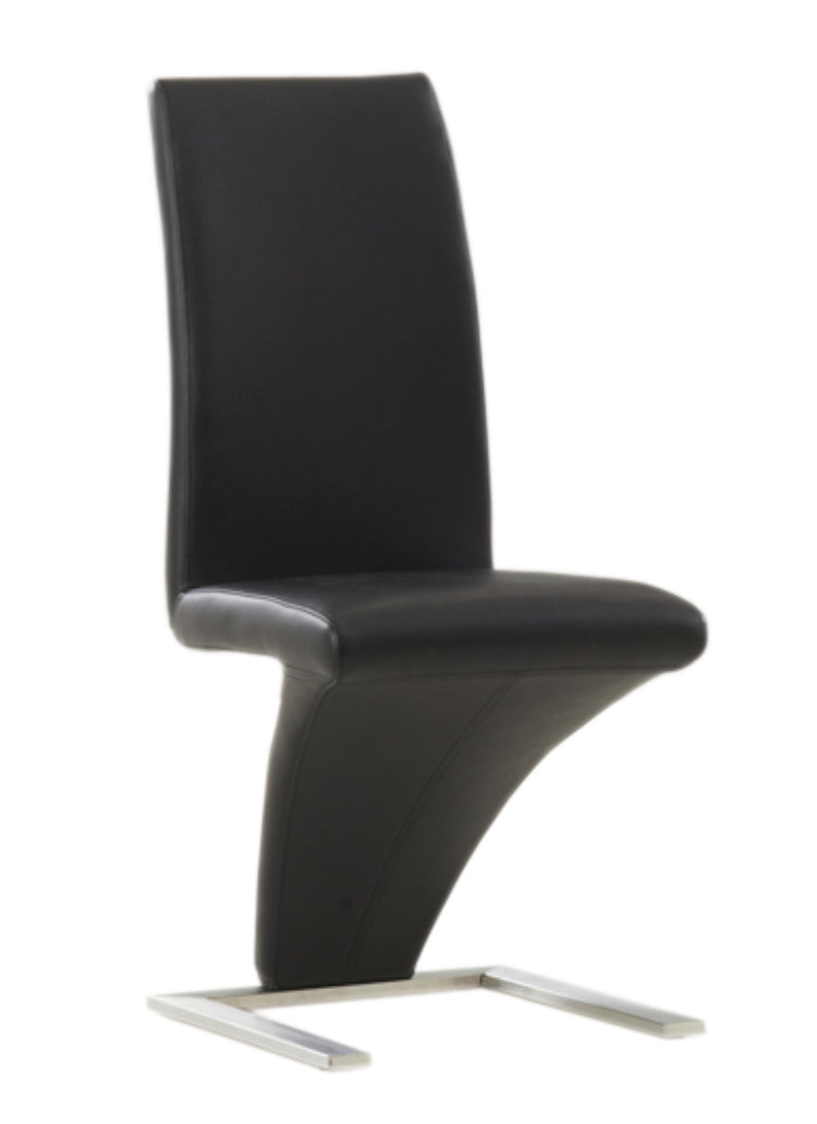 QFIF-1785 | Black ‘Z’ Shaped With Chrome Legs Chair