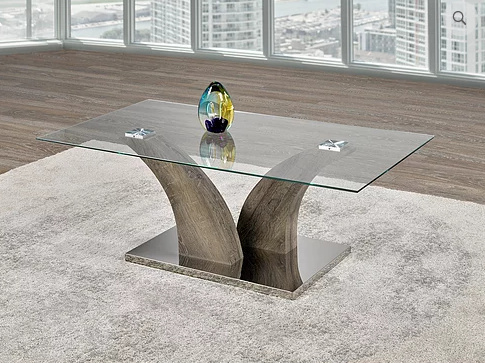 QFIF-2675 | Glass Top Coffee Table