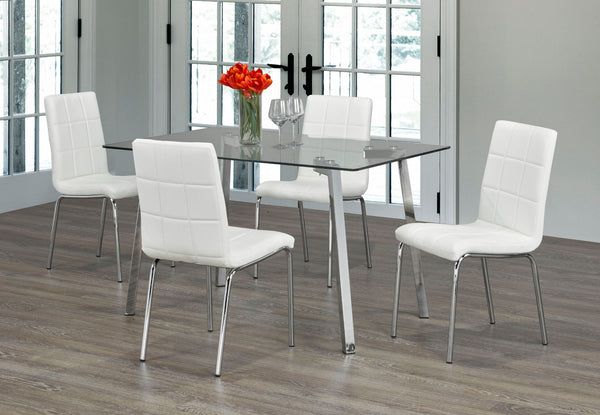 QFIF-T-5065/ C-1761 | Tempered Clear Glass Dining Set