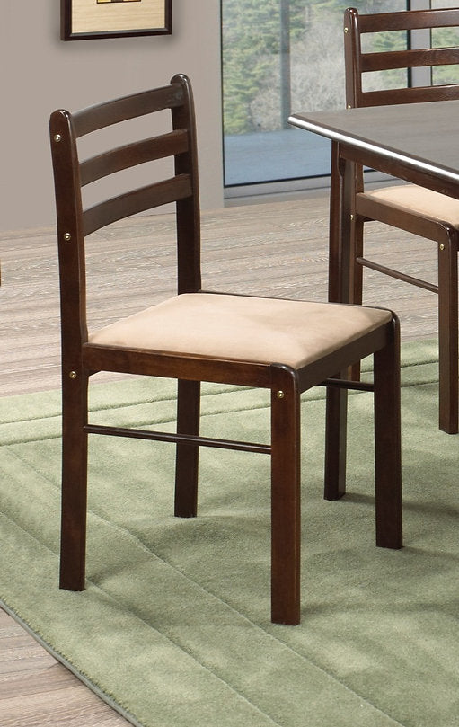 QFIF-1022 | Espresso with Brown Microfibre Cushion Chair