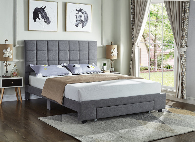 QFIF-5493 | Grey Fabric Bed