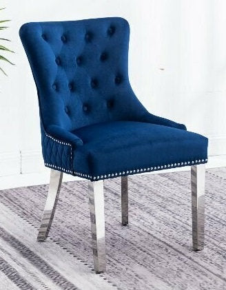QFIF-1252 | Blue Velvet Dining Chair