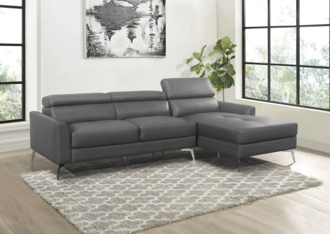 QFMZ-9408DGYSS | 2pc Sectional w/Right Chaise